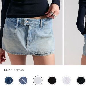 We The Free Light Blue Denim Mini Skort. Size 26